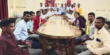 जिल्हा परिषद व पंचायत समिती निवडणुकीच्या पार्श्वभूमीवर आलापल्लीमध्ये महत्त्वपूर्ण बैठक.