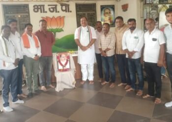 श्यामा प्रसाद मुखर्जी यांची जयंती हिंगणघाट येथे भाजपाच्या वतीने साजरी.