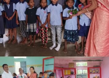 आजचे नवागत उद्याचे भविष्य. ..सामाजिक कार्यकर्त्या संगीता ठलाल यांनी नवागत विध्यार्थ्यांना नोटबुक व पुस्तक देऊन शुभेच्छा दिल्या.