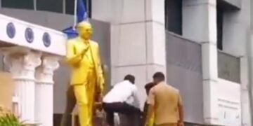 मुंबई: भारतरत्न डॉ. बाबासाहेब आंबेडकर यांच्या पुतळ्याची विटंबना करण्याचा प्रयत्न, नागरिकात संताप