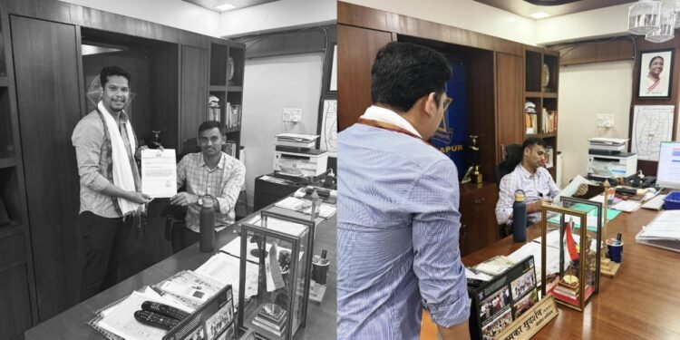 राजुऱ्यात वाढते अपराध व अवैध धंद्यावर लगाम घाला: पोलिस निरीक्षक नियुक्त करण्यासाठी शंतनू धोटे यांचे पोलीस अधिक्षकांना निवेदन.