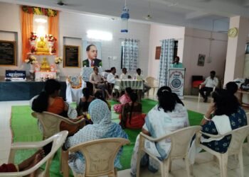 दीक्षाभूमी देसाईगंज येथे राजर्षी शाहू महाराज यांच्या जयंती निमित्त अभिवादन.