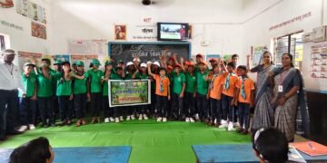 राजुरा येथील आदर्श शाळेत कारगिल विजय दिवस उत्साहात साजरा.