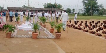 भगवंतराव आश्रम शाळा राजाराम व परिसरात स्वातंत्र्य दिनानिमित्त विविध ठिकाणी ध्वजारोहण कार्यक्रम संपन्न.