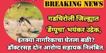 गडचिरोली जिल्ह्यात ‘डेंग्यूचा’ भयंकर उद्रेक,  इतक्या नागरिकाचा घेतला बळी? डॉक्टरसह दोन आरोग्य सहायक निलंबित.