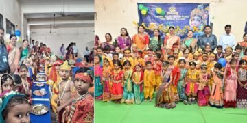 इन्फंट जिजस काँन्व्हेंट राजुरा येथे कृष्ण जन्माष्टमी उत्साहात साजरी.