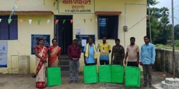 अहेरी तालुक्यातील मेडपल्ली गावातील शेतकऱ्यांना बायफ संस्थे अंतर्गत गांडूळ खत बेडचे वाटप.