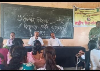 राजे धर्मराव महाविद्यालयात शिक्षक दिन साजरा: विद्यार्थ्यांनीच सांभाळली सूत्रसंचालनाची धुरा.