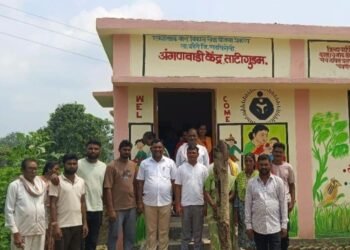 माजी जि.प.अध्यक्ष अजय कंकडालवार यांच्या हस्ते अंगणवाडी इमारतीचे लोकार्पण.