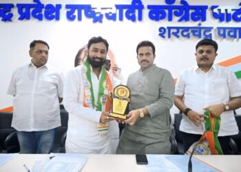 नाशिक येथील शेतकरी आक्रोश मोर्चाचे निरीक्षक अतुल वांदिले यांच्या कार्याची राका श.प पक्षाने घेतली दखल