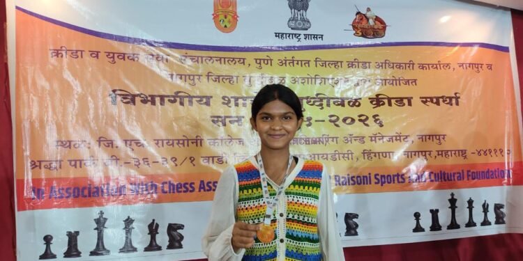 राजुरा इन्फंटच्या प्रिन्सि बारईची बुद्धिबळात राज्यस्तरावर निवड.