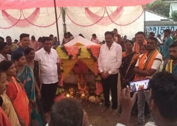 आलापल्ली येथे लखमाई भुलाई मातेचे प्रतिष्ठापणा कार्यक्रम ताथामाठात संपन्न.