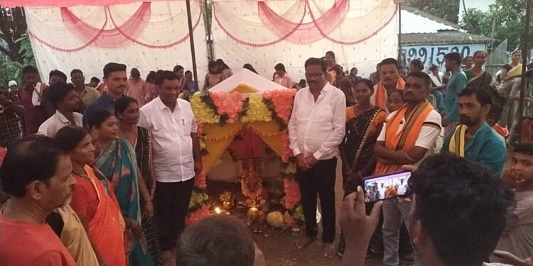 आलापल्ली येथे लखमाई भुलाई मातेचे प्रतिष्ठापणा कार्यक्रम ताथामाठात संपन्न.