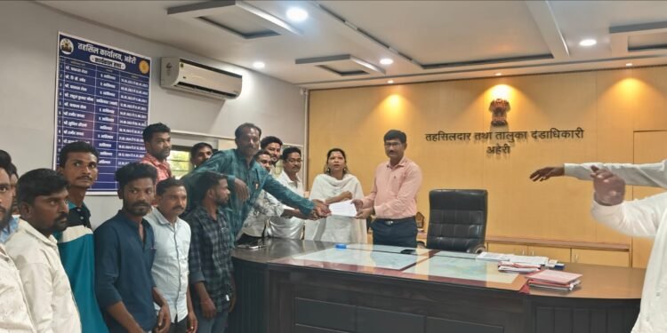 अवकाळी पावसामुळे शेतकऱ्यांचे मोठे नुकसान; पंचनामे करून नुकसानभरपाई द्यावी – भाग्यश्रीताई आत्राम यांची निवेदनातून मागणी.