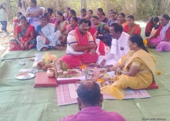 राजाराम येथे रेणुका माता मंदिराची भूमिपूजन कार्यक्रम संपन्न.