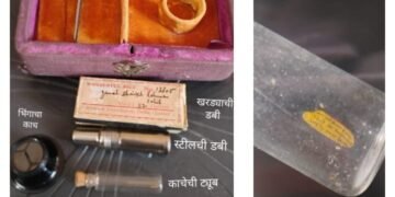 100 वर्षाच्या इतिहास, ब्रिटिश सरकार तर्फे हिंगणघाट येथे तांदळाचा दाण्यावर 112 अक्षरे लिहिलेला संदेश.