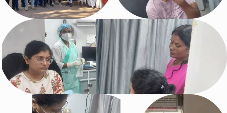 प्राथमिक आरोग्य केंद्र, लगाम येथे कर्करोग तपासणी शिबिरास उत्स्फूर्त प्रतिसाद; 172 नागरिकांची तपासणी.