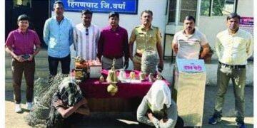 हिंगणघाट: मंदीरातील घंटा, दानपेटी, गाडीच्या बॅटऱ्या, पाण्याची मोटार, चोरणाऱ्या टोळीला जेरबंद करण्यात पोलिसांना यश.