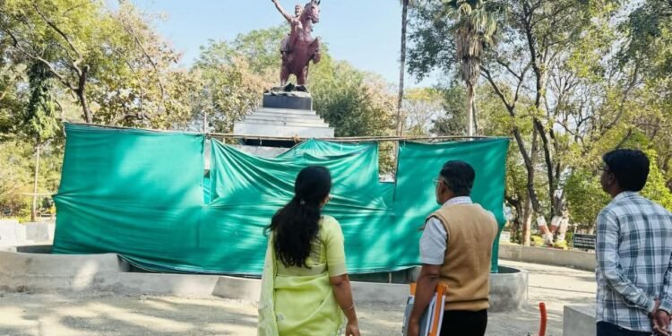 हिंगणघाट येथील शिवाजी पार्क आणि नमो उद्यान परिसर सौंदर्यीकरण पाहणी दौरा.