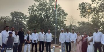 एटापल्ली येथे प्रजासत्ताक दिनानिमित्त ध्वजारोहण सोहळा उत्साहात संपन्न.