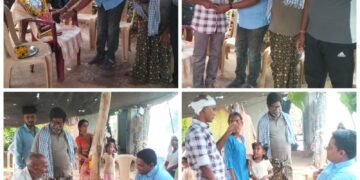 राकॉ कार्यकारी जिल्हाध्यक्ष बानय्या जनगाम यांच्याकडून मयत सुमित्रा दुर्गाय्या कावरे  यांच्या कुटुंबास तेरवी कार्यक्रमासाठी आर्थिक मदत.