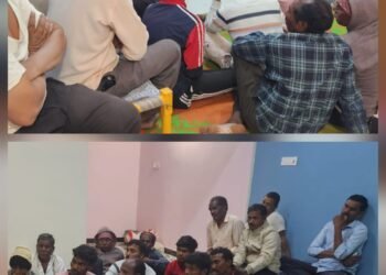 मारकबोडी येथे भाजप महिला मोर्चाच्या प्रदेश चिटणीस रेखाताई डोळस यांच्या प्रमुख उपस्थितीत बैठक संपन्न.