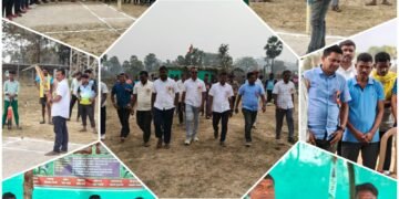 रोमपल्ली येथे राकॉ कार्यकारी जिल्हाध्यक्ष बानय्या जनगम यांच्या हस्ते क्रिकेट स्पर्धेचे ता थामाठात उद्घाटन संपन्न .