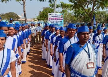 दिक्षा भूमी देसाईगंज येथे समता सैनिक दलाचे प्रशिक्षण शिबीर.