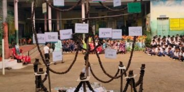 आदर्श शाळेत पर्यावरणपूरक होलिकोत्सव संपन्न.