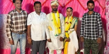 व्येकटरावपेठा येते विवाह सोहळ्याला अजयभाऊ कंकडालवार यांची भेट.