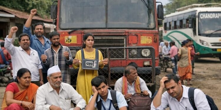 एटापल्ली–नागपूर सकाळची परिवहन महामंडळाची एसटी बस बंद; प्रवाशांचे हाल, सेवा तातडीने सुरू करण्याची मागणी.