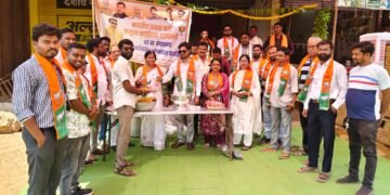 भाजपाचा 47 वा वर्धापन दिन एटापल्लीत उत्साहात साजरा