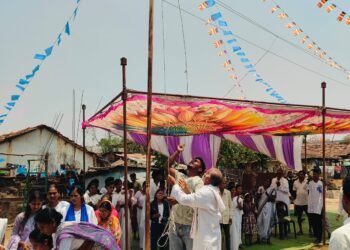 येचली येथे भारतरत्न डॉ, बाबासाहेब आंबेडकर यांची १३५वी जयंती मोठया उत्साहात साजरी.