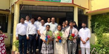 महाराष्ट्र पोलीस भरतीत यशस्वी विद्यार्थ्यांचा अहेरीत सत्कार.