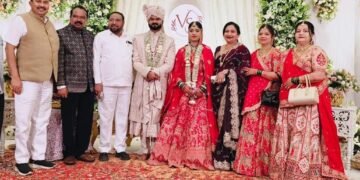 नागपूर येथे निखारे परिवाराच्या विवाह सोहळ्यात शाहीन भाभी हकीम याची उपस्थिती.