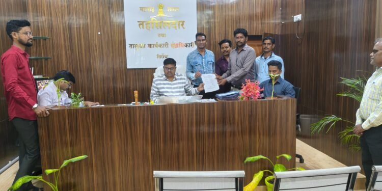 राष्टीय युवा ग्रामीणपत्रकार संघटने तर्फे सिरोंचा येथे ‘पत्रकार भवन’ उभारण्यासाठी जागेची मागणी;